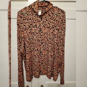 H&M Floral Turtleneck